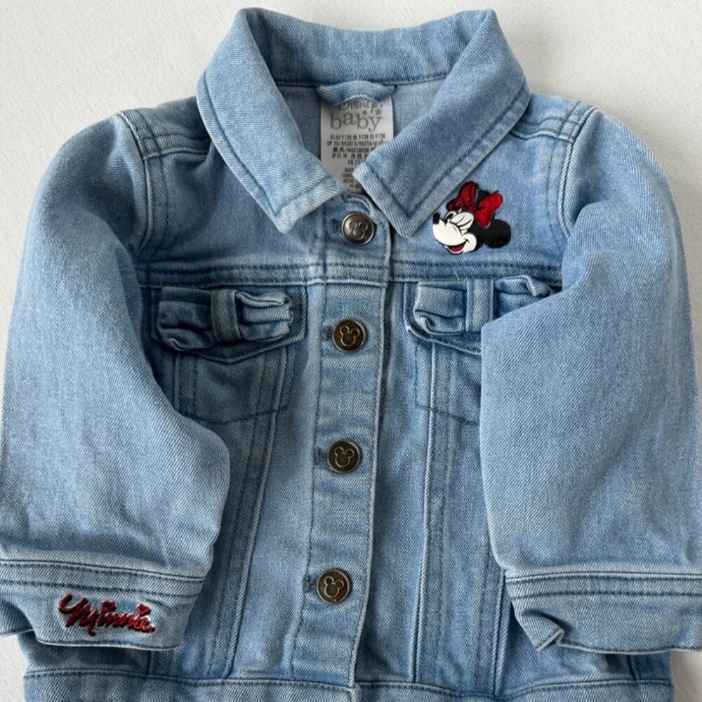 Disney Minnie Mouse Embroidered Denim Jacket Size 9-12M